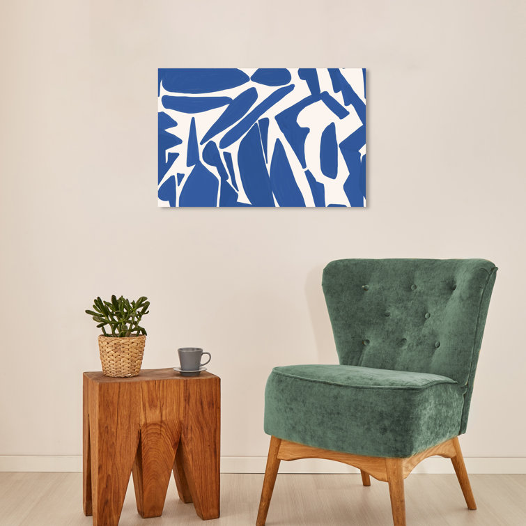 Wrought Studio Abstract Lapis Lazuli Shapes Modern & Contemporary Blue